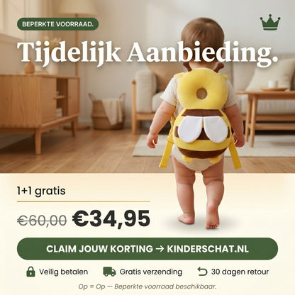 Veilig Leren Lopen — Kidsplein Veiligheidsrugzak | Hoofdbeschermer voor Baby & Peuter | 4-24 Maanden