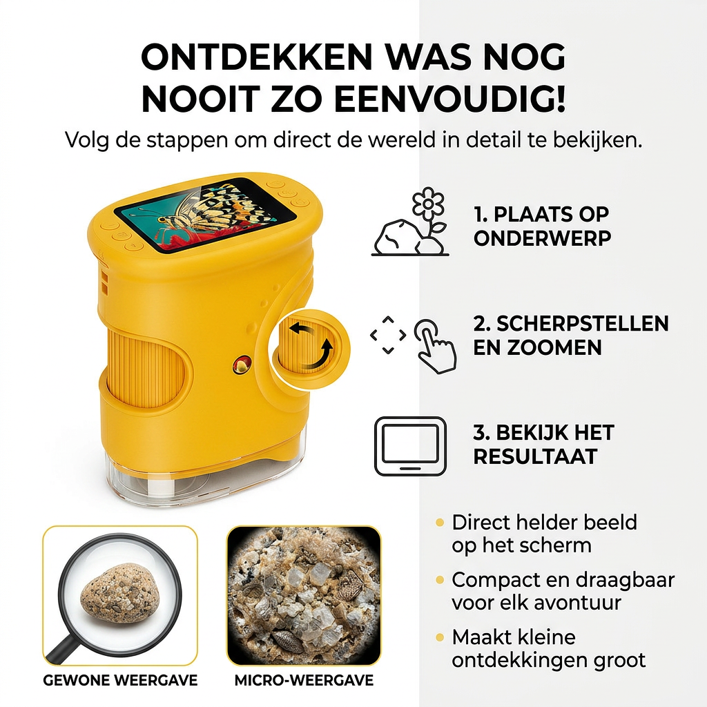 Avonturen Microscoop - Minder schermtijd, meer ontdekken🔍